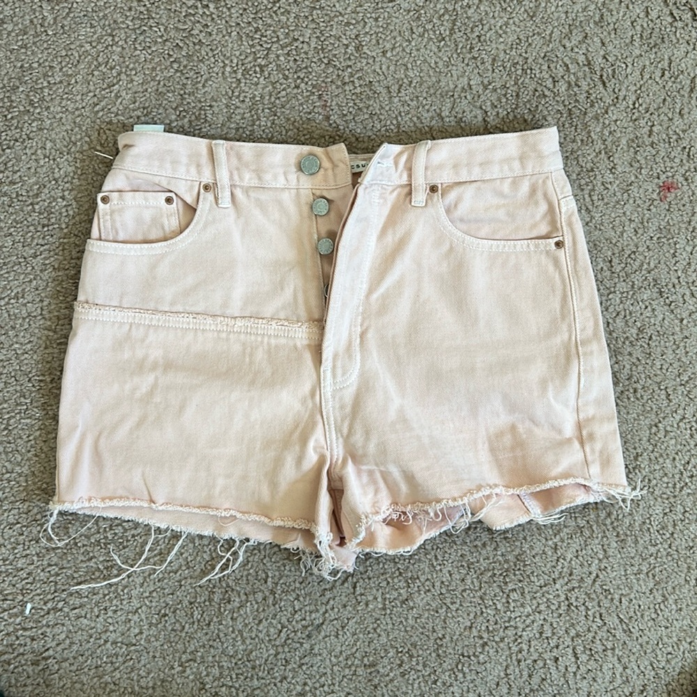 Pacsun peach pink ultra high rise vintage shorts 28 - Picture 2 of 6